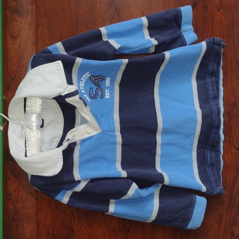 GAP Long-Sleeve Polo Shirt - Bright Blues and Nice, Heavy Material